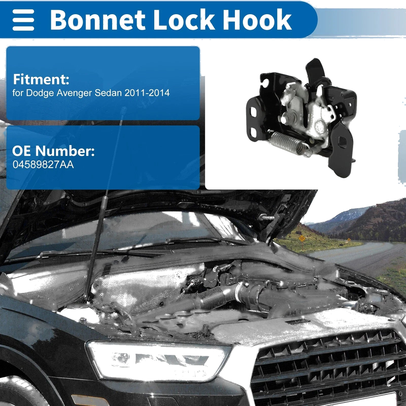 Dodge Avenger Sedan (2011-2014) - 1 x Pcs Hood Latch Assembly