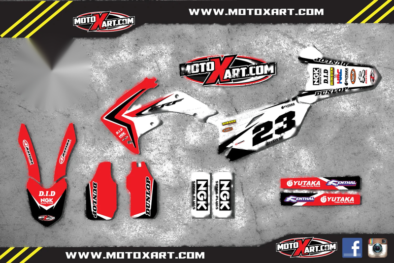 Honda CRF 250 (2010-2013) - REBOUND Style Custom Graphics Full Kit