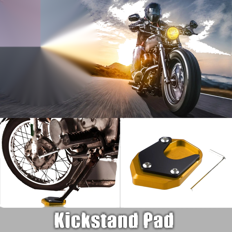 Honda 1 Set Aluminum Kickstand Plate Pad Gold