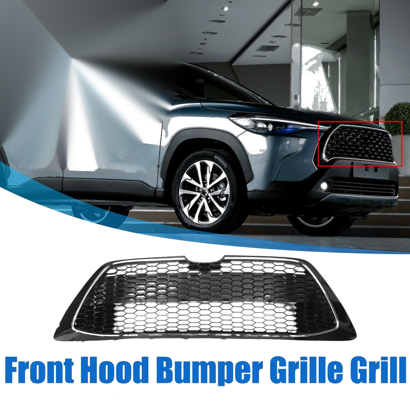 Toyota Corolla LE Front Lower Hood Bumper Grille Grill Chrome Silver Tone