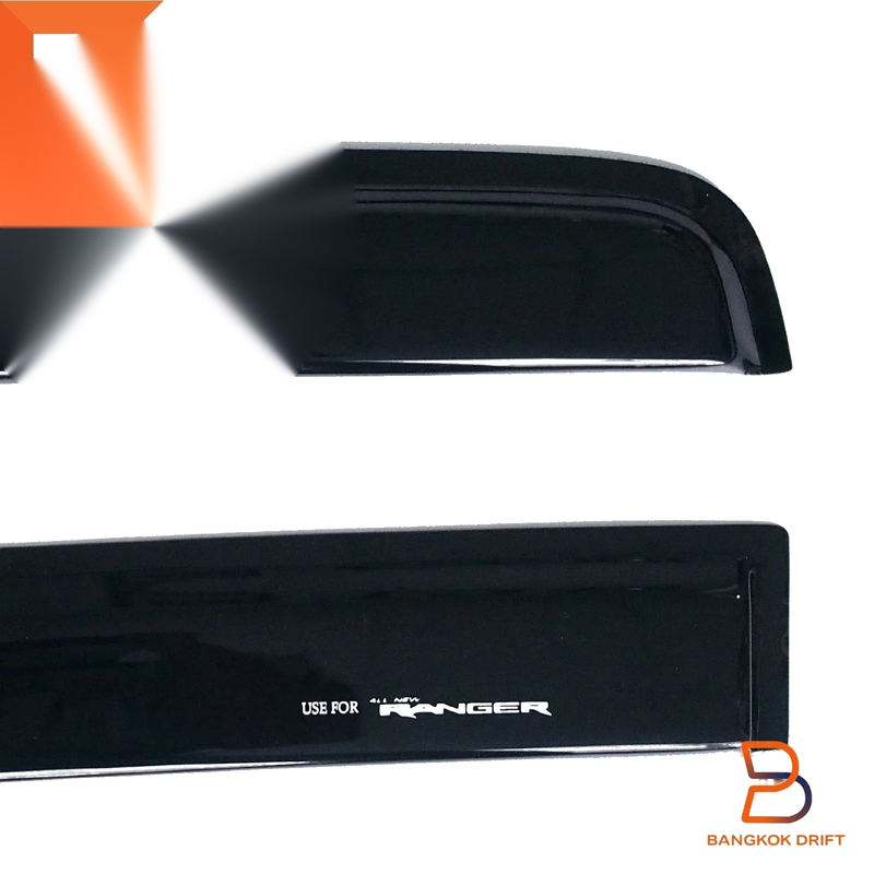 Ford Ranger Black Weather Shield Visor Sun Rain Guard (2022-2024)