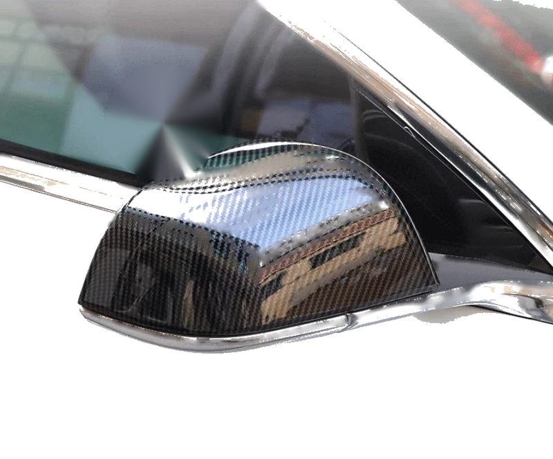 Tesla Model S (2013-2022) 2 x ABS Carbon Fiber Rearview Mirror Lid Cover Trim