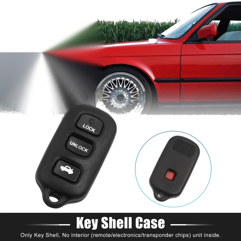 Toyota Lexus 4 Button Key Shell Case Remote Replacement Black