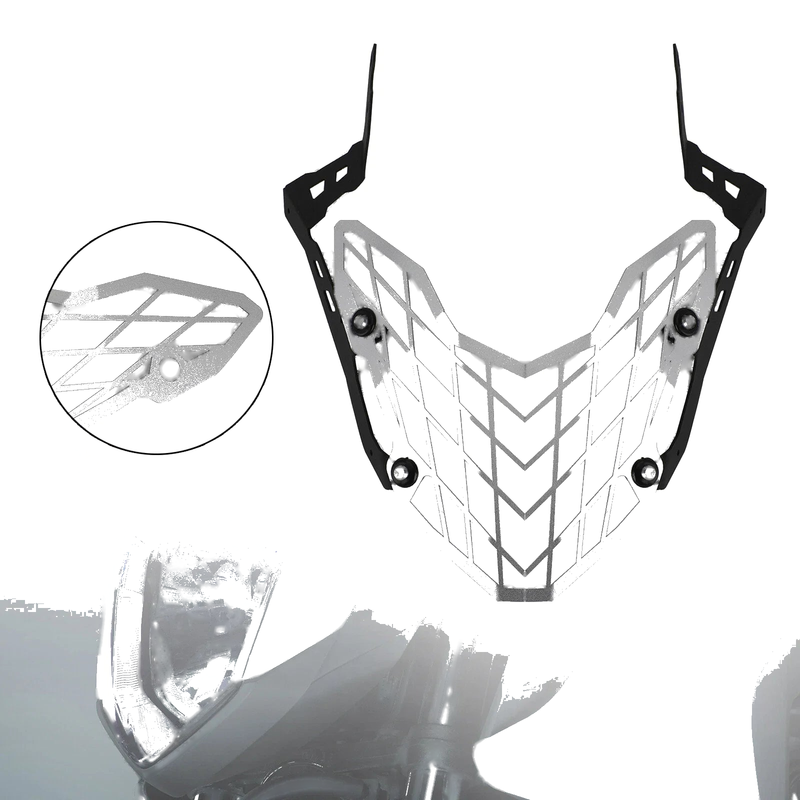 Honda CB500X Headlight Protector Grill Guard Cover CNC Silver (2019-2020)