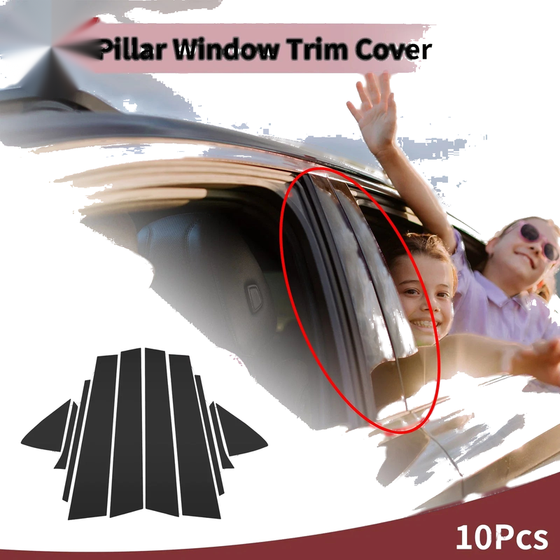 Toyota Camry (2024-2025) Black 10 Pcs Car Door Pillar Window Trim