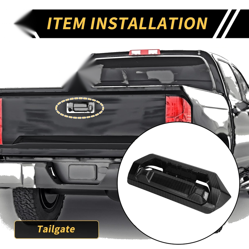 Toyota Tundra Carbon Fiber Rear Handle Bezel Trim (2022-2024)