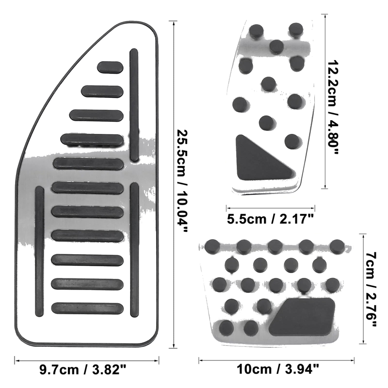 Jeep Compass Footrest Accelerator Brake Pedal Pads Cover Kit (2017-2021)