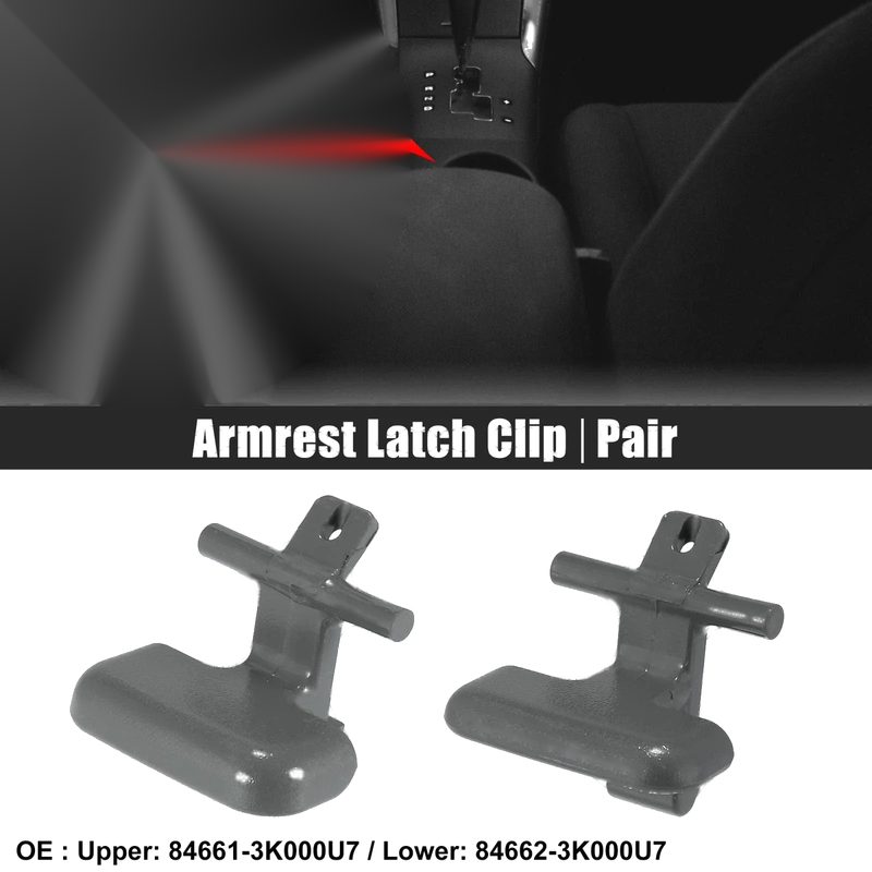 Hyundai Sonata 2009-2010 (2 x) Grey Armrest Latch Clip