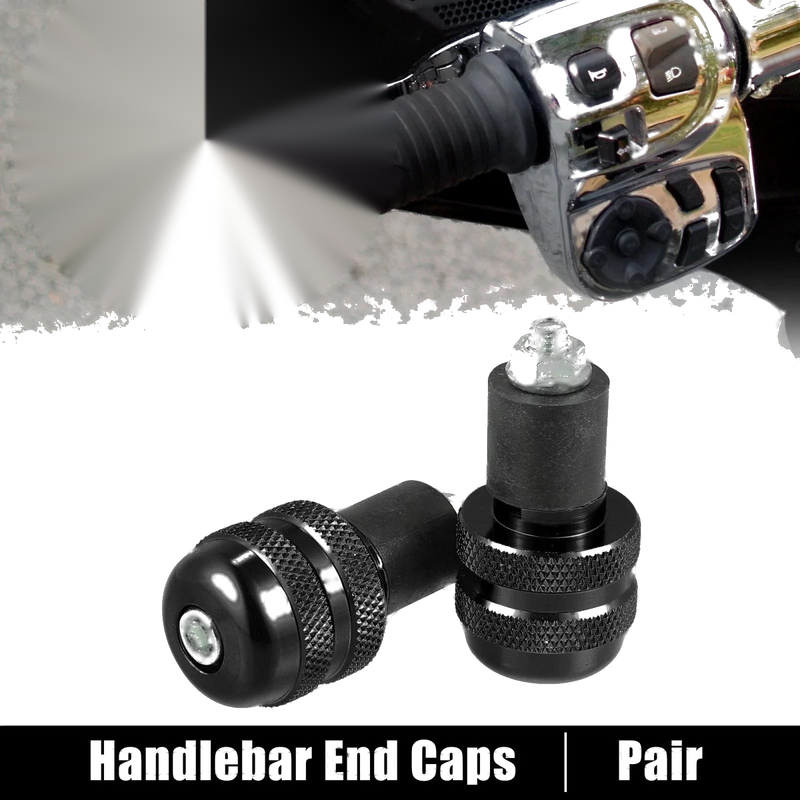 Motorcycle Pair Aluminum Alloy Universal 7/8" 18mm Handlebar End Caps