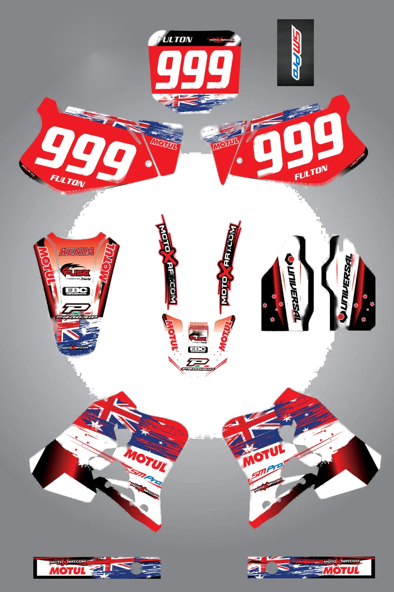 Honda CR 250 (1995-1996) Stickers Custom Graphic Kit - AUSSIE PRIDE