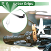 Motorcycle Grips / 7/8" / Hand Grips Cover White Checkered Rubber