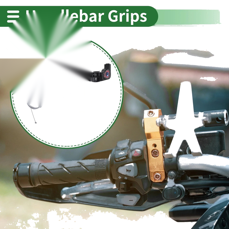 Motorcycle Grips / 7/8" / Hand Grips Cover White Checkered Rubber