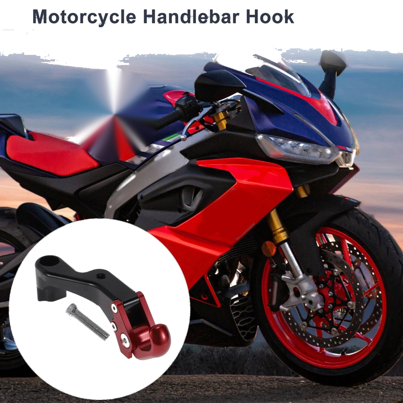 Motorcycle Crooked Flat Handle / Aluminum Alloy / Flat Handle with Hook
