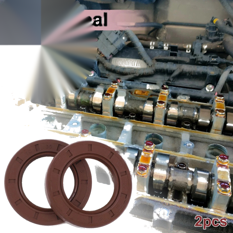 2 x Oil Seal Seal Ring Rotary Shaft Seal FKM Rubber 35x56x8mm Brown