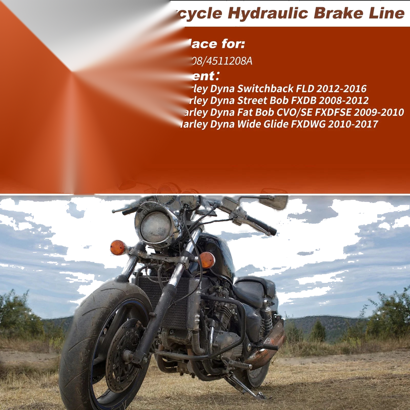 Harley Dyna Switchback Black 56In Hydraulic Front Brake Line Kit