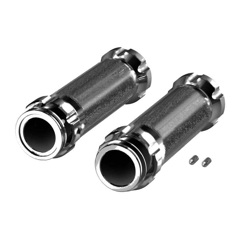 Harley Road Glide CVO FLTRUSE Chrome Handlebar Grips (2015-2016)