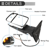 Dodge Ram 1500 with LED Turn Signal Light Silver Tone Tow Mirrors (2009-2018)