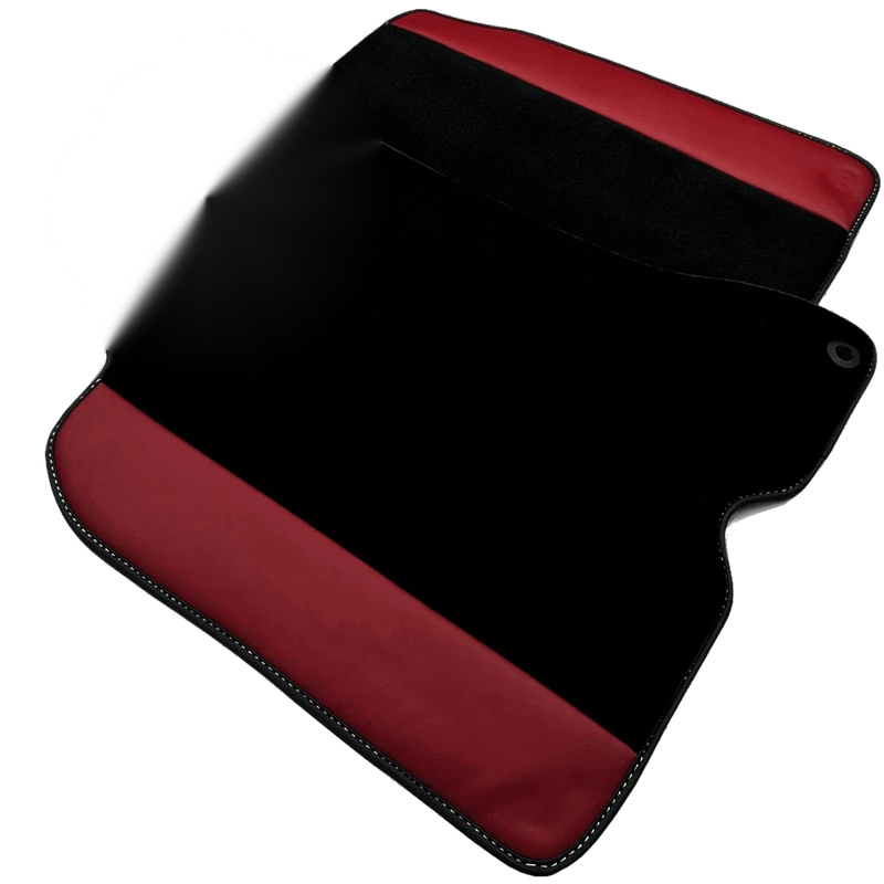 Ferrari California T (2015-2019) - Bordeaux Nappa Leather Black Floor Mats