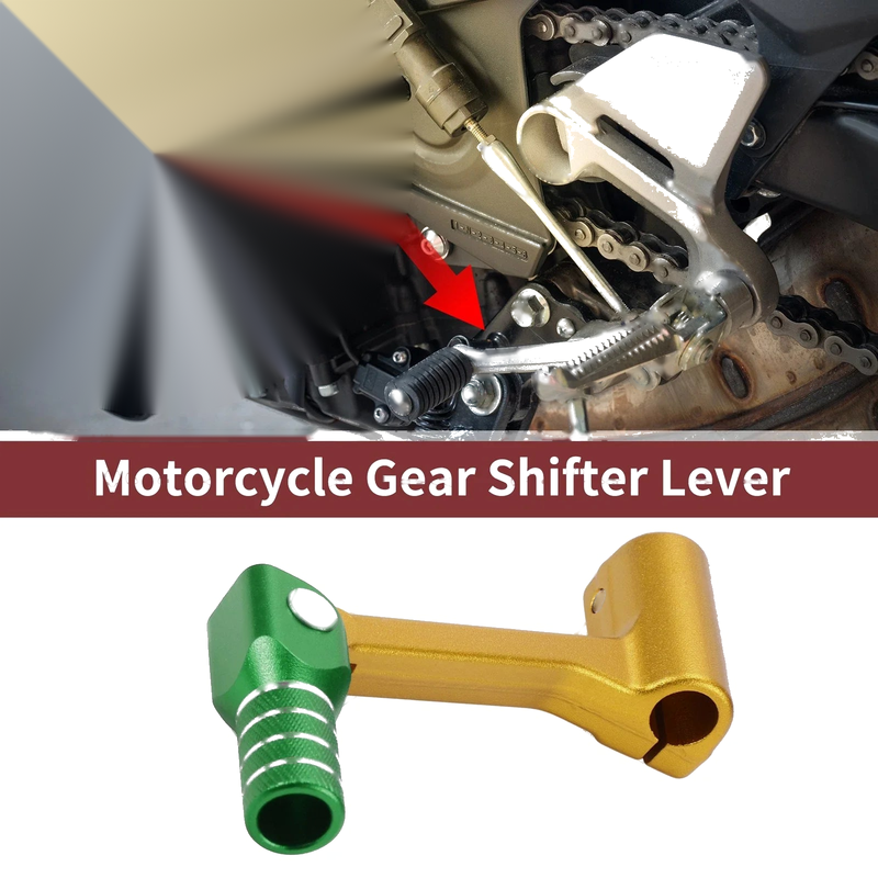 Bosuer Cheetah Gold Tone Green Foldable Shifter Lever