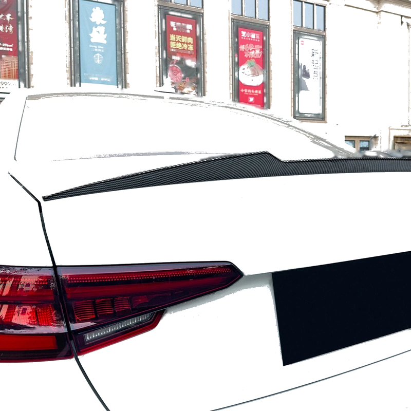 Audi A4 S4 B9 1pc Carbon Look Rear Boot Spoiler Lip (2017-2024)