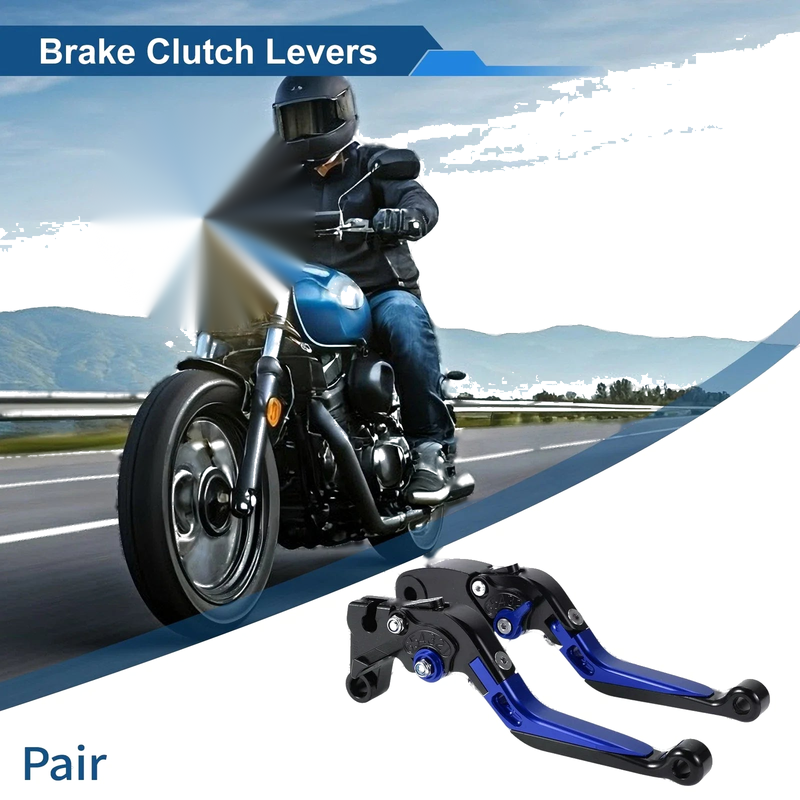 Yamaha YZF R1 Adjustable Brake Clutch Levers / Black Blue Handle (2015–2022)