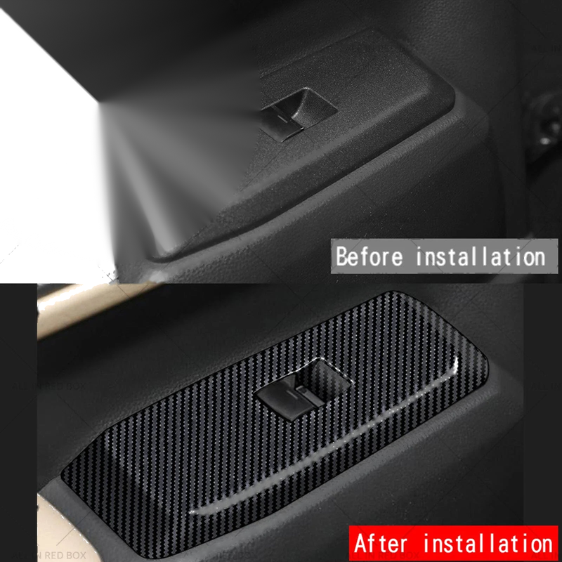 Toyota Prado LC250 4 x Window Lift Panel Trim ABS Carbon Fiber (2024-2025)