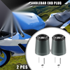 Honda Titanium Tone 2 x Handlebar End Plug Grips 7/8" 22mm