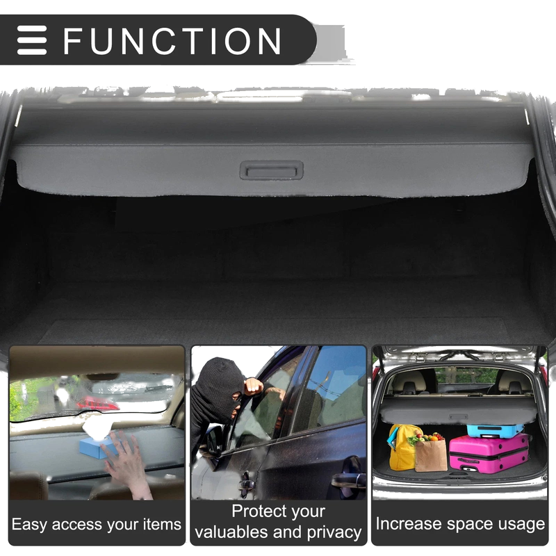Mazda CX-90 2024 Trunk Parcel Shelf Black Retractable Cargo Cover