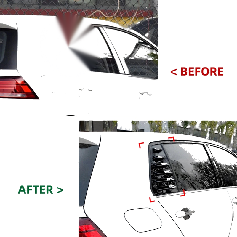 VW Golf 7 MK7 Rear Side Window Louver Cover (2013-2019)