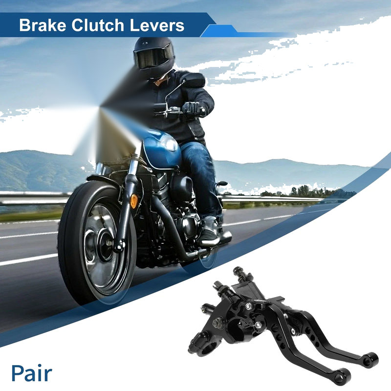 Honda Solid Black Levers / Adjustable Short Brake Clutch