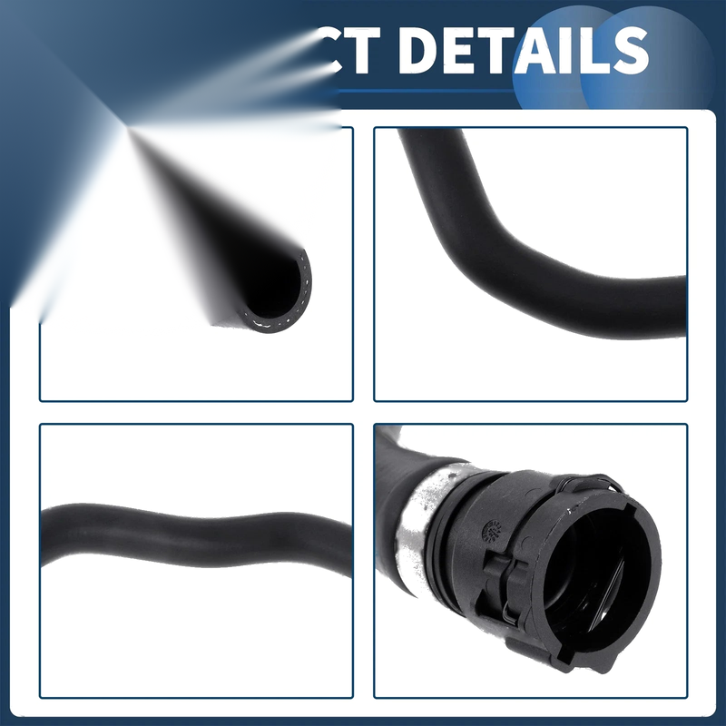 BMW E53 X5 (2001-2006) Rubber Black Radiator Hose 3.0L
