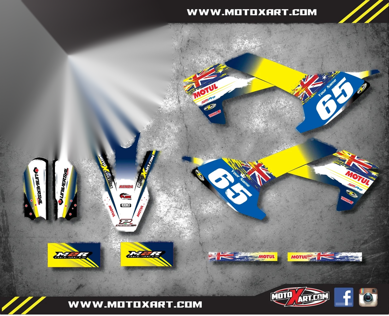 Husqvarna TC 65 AUSSIE PRIDE Custom Graphics Kit Decals (2017-2023)