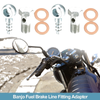 2 x Set 10mm ID 7.5mm OD M10x1.0 Motorcycle Banjo Fitting Adapter Washers