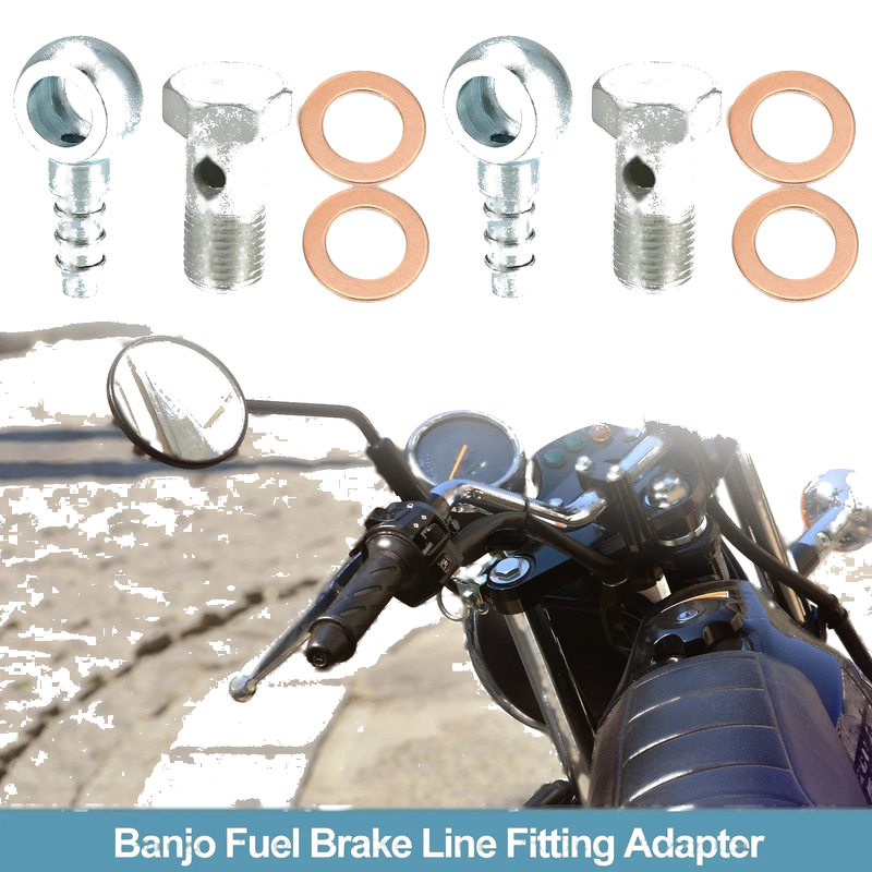 2 x Set 10mm ID 7.5mm OD M10x1.0 Motorcycle Banjo Fitting Adapter Washers