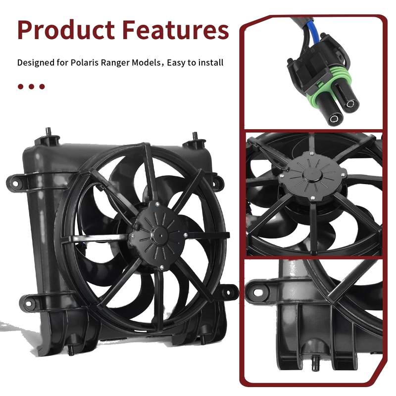 Polaris Ranger 570 900 1000 XP Radiator Fan Assy (2010–2023)