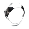 Harley 5" Speedometer 1 Pc Aluminum Chrome Trim Ring Visor Cover