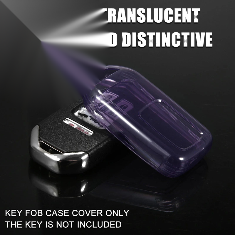Honda - Translucent Purple TPU Key Fob Remote Control Cover (N/A)