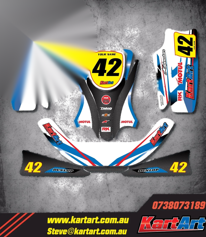 Tony Kart OTK Cadet - STORM STYLE Custom KART ART Sticker Kit