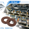 Oil seal 30x62x7mm Brown 2 x Rotary shaft seal
