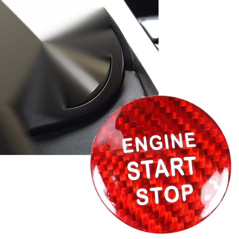 LEXUS IS ES GS NX RX LX Red Carbon Fiber Engine Start Stop Button Cover (2016)