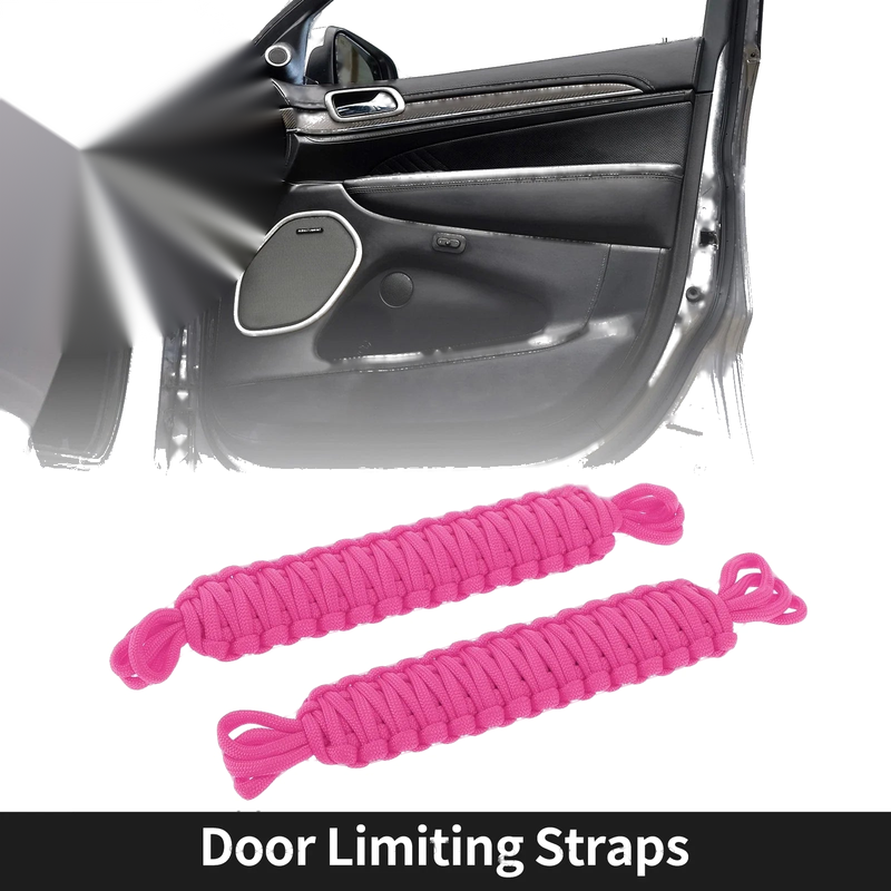 Jeep Wrangler TJ JK JKU (2007-2018) - Pink 2 x Door Limiting Straps