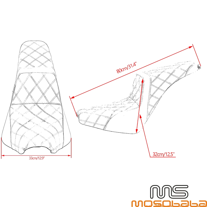 Harley Deluxe FLDE, Slim FLSL, Street Bob FXBB Driver & Passenger Gel Pad Seat (2018-2023)