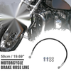 Motorcycle Hydraulic Brake Line Oil Pipe Black 1 Set Brake Hose 50cm