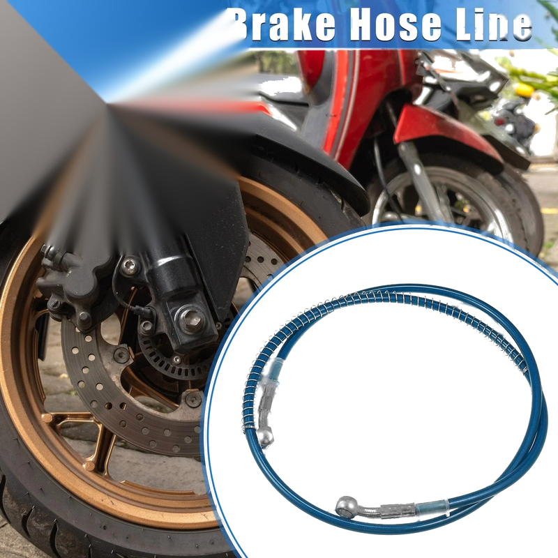 Motorcycle Hydraulic Brake Hose Line Blue 120cm 10mm 0.39in