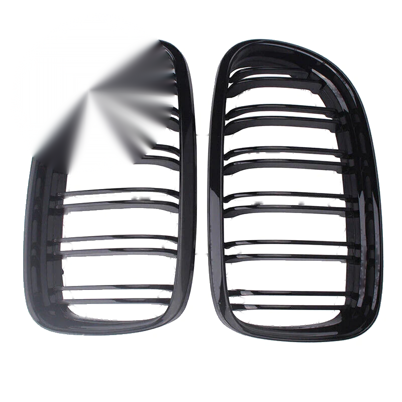 BMW 3 Series E90 E91 Gloss Black Front Kidney Grills (2008-2012)