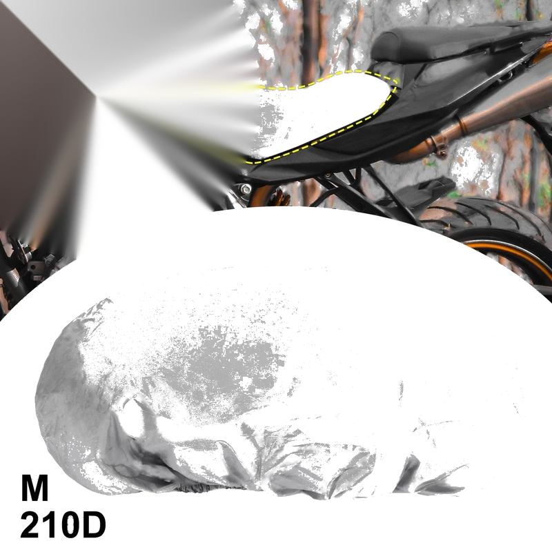 Seat Cover 50x31.5cm Motorcycle Seat Cover Waterproof Dustproof Silver Tone