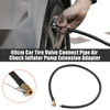 Car Motorcycle Tire Inflator Pump Hose with Locking Air Chuck / 60cm 23.62" /
