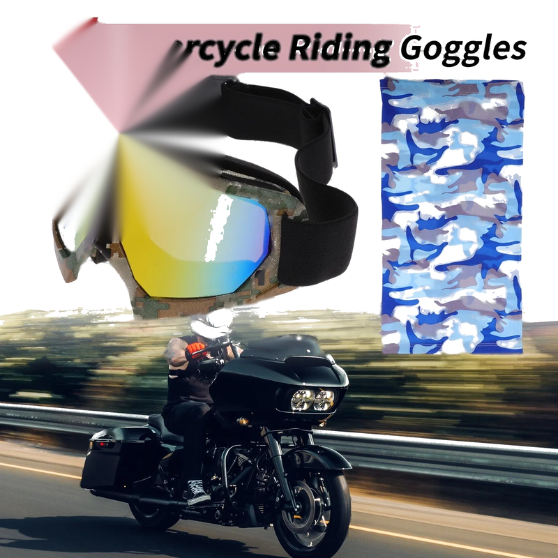Motorcycle Riding Lens Camouflage TPU Cycling Sunglasses Goggles