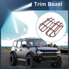 Ford  -  Pair Carbon Fiber Red Headlight Trim Bezels