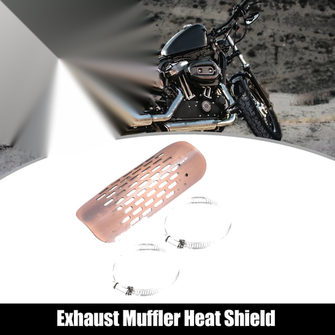 MC Exhaust Heat Shield / 1 Set / Shield Cover Heel Guard Copper Tone